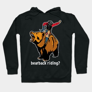 Funny Cowboy Bearback Riding Mashup Hoodie